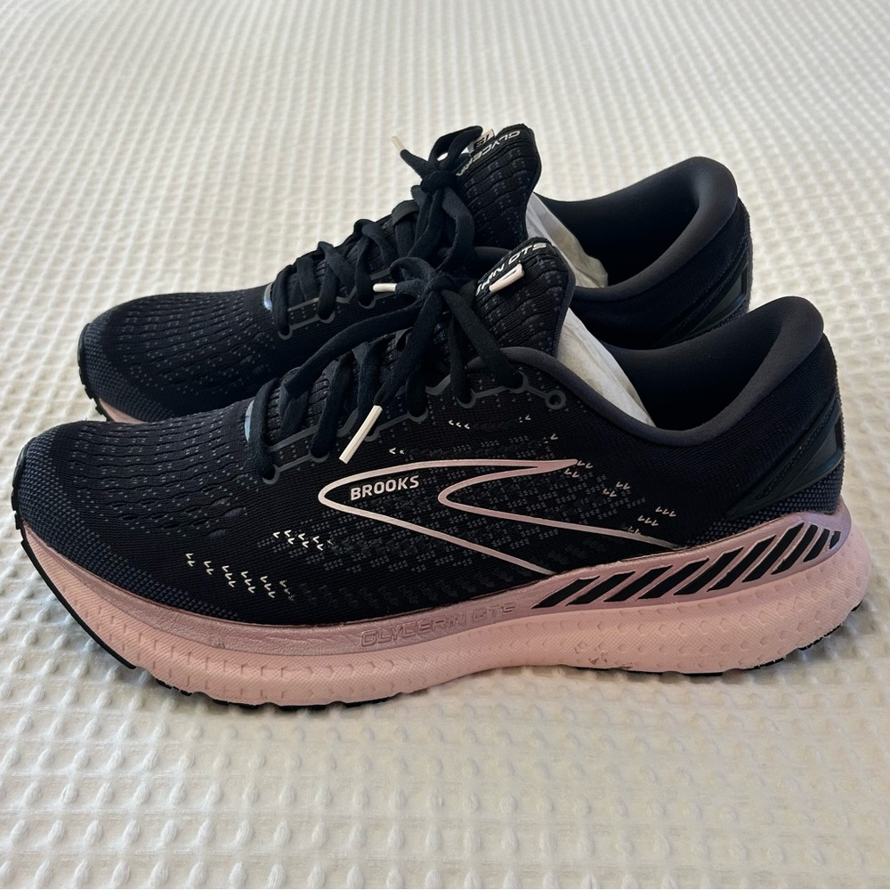 Brooks Glycerin GTS 19 Neutral Cushion Running Shoes Black/Ombre/Metallic 10.5 B